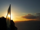 Sun rise for morning meditation icon